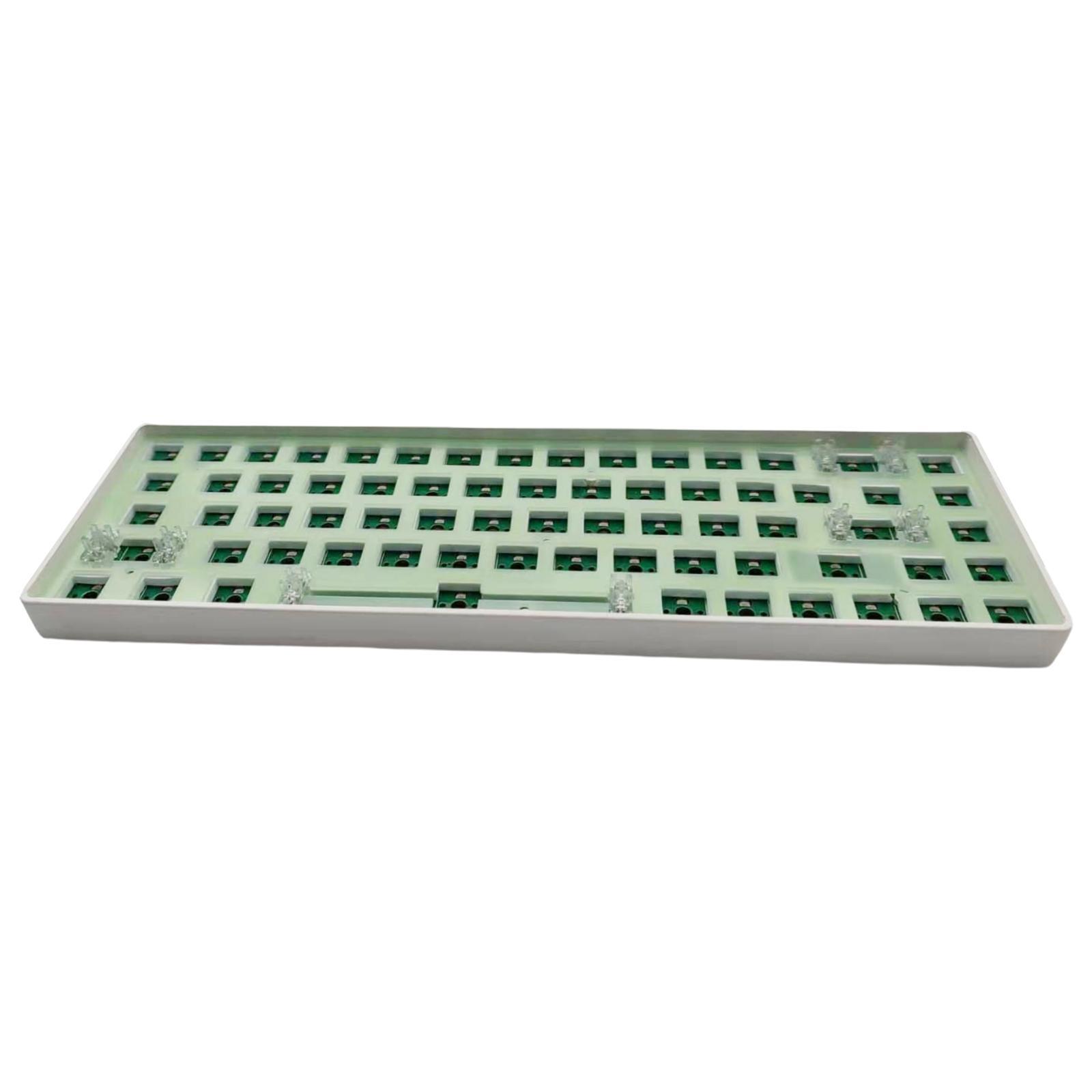 GK 68 Keys Mechanical Keyboard RGB Hot Swap Mounting Plate DIY White