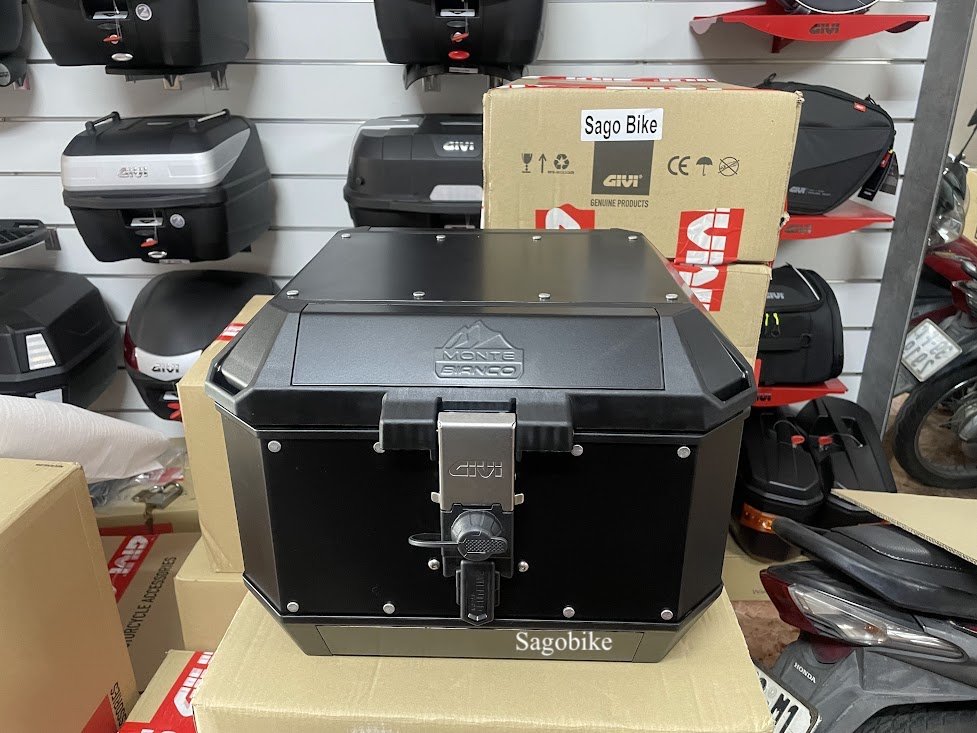 Thùng givi MTB45B Monte bianco - Thùng nhôm 45 lit của givi, bảo hành chính hãng 2 năm