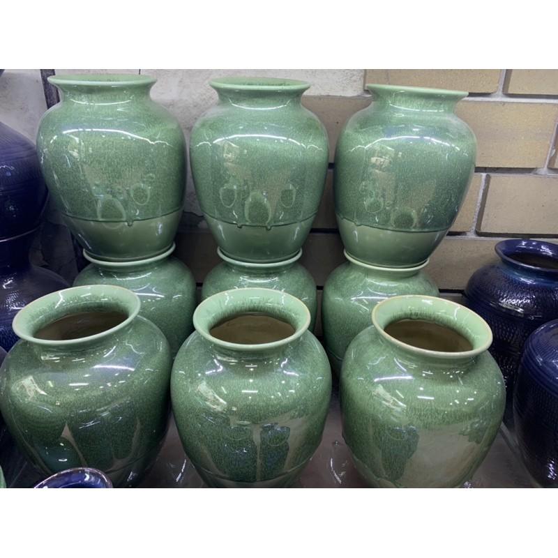 Bình cắm hoa- trang trí. Men xanh ngọc- thiên thanh