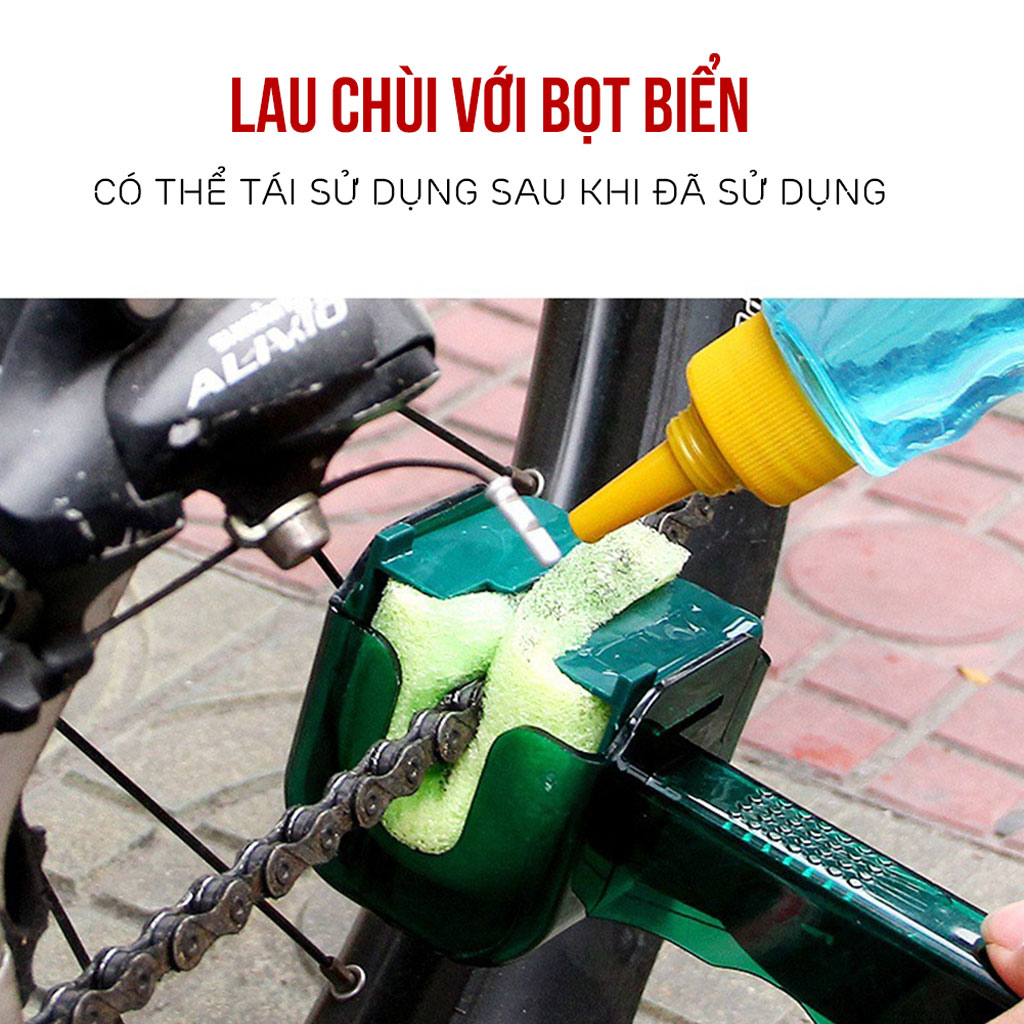 Túi Bàn Chải Vệ Sinh Sên Xích Giúp Bảo Dưỡng Dây Xích Lau Chùi Và Vệ Sinh Líp Cho Xe Đạp Leo Núi, MTB, Xe Đạp Đua MaiLee