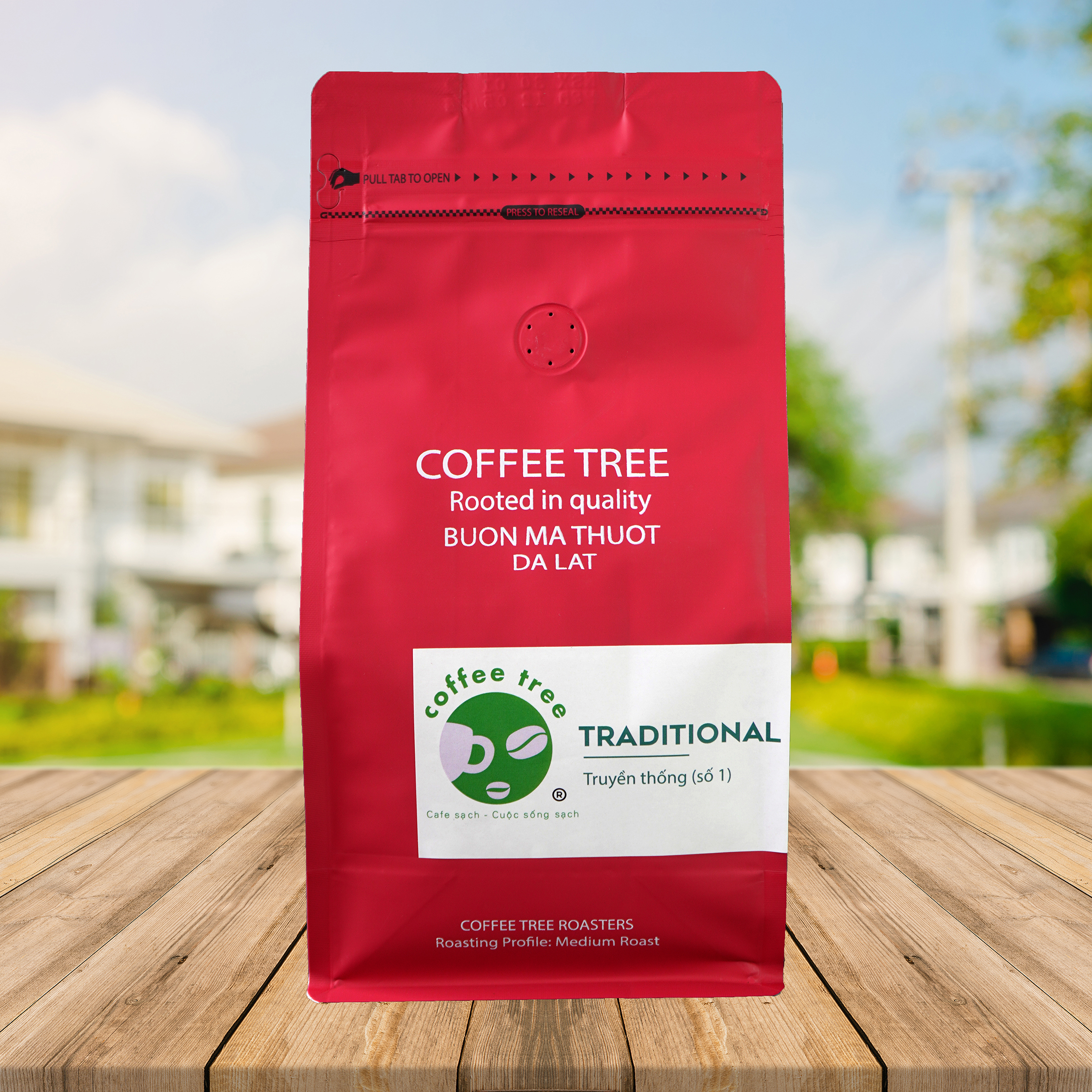 Cà phê bột truyền thống số 1 (500gr) Coffee Tree 100% nguyên chất gu đậm hương nhẹ