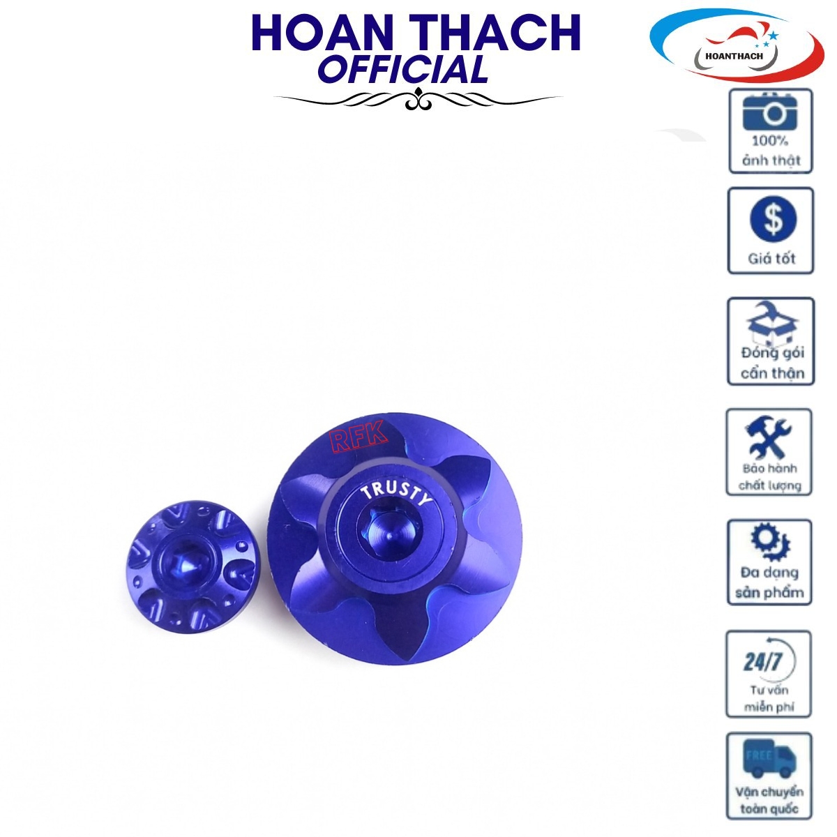 Ốc Mâm Lửa dành cho xe máy Yamaha Xanh Tím ( Hàng Thường ) HOANTHACH SP016476