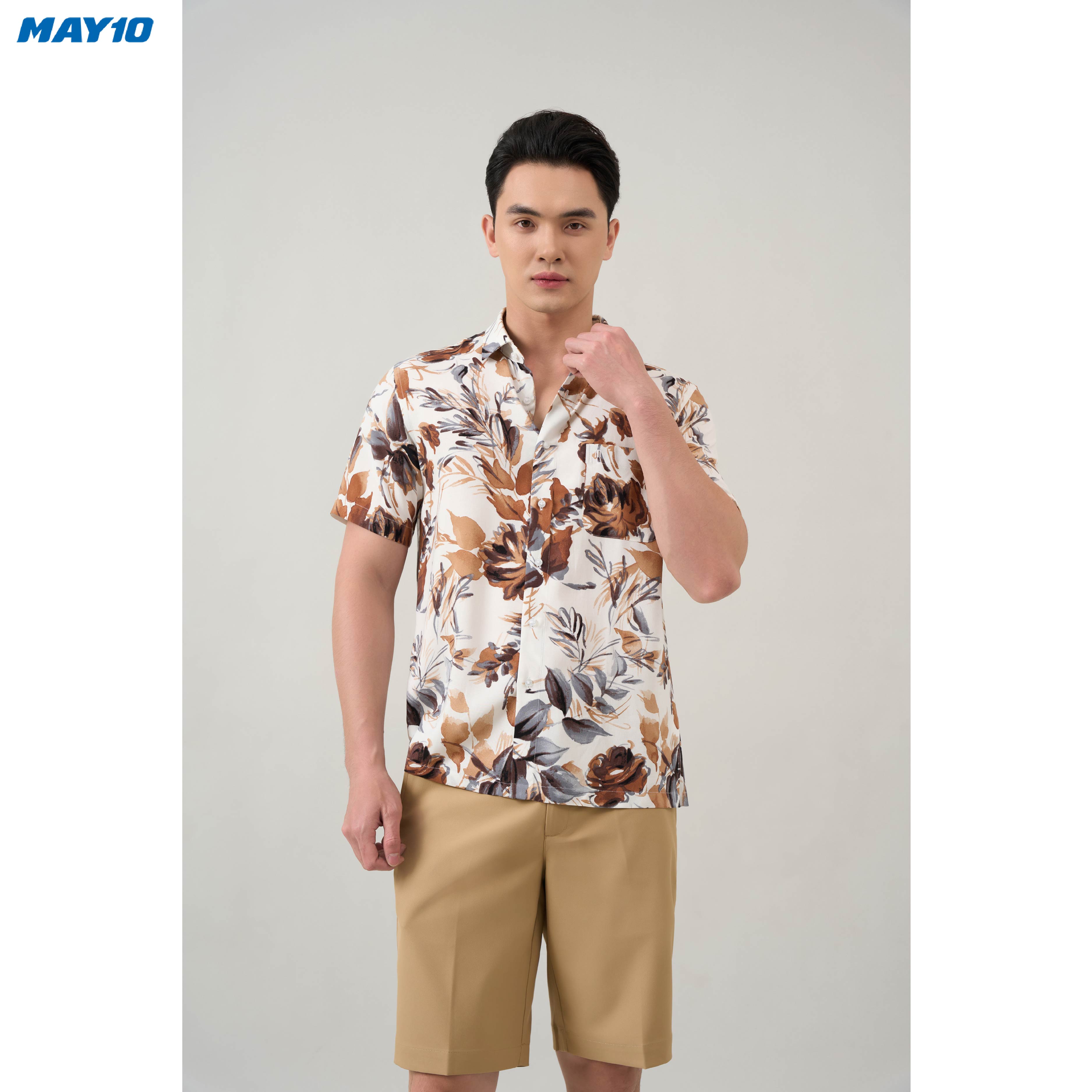 Áo sơ mi nam cộc tay May 10 form RegularFit 010124002 7