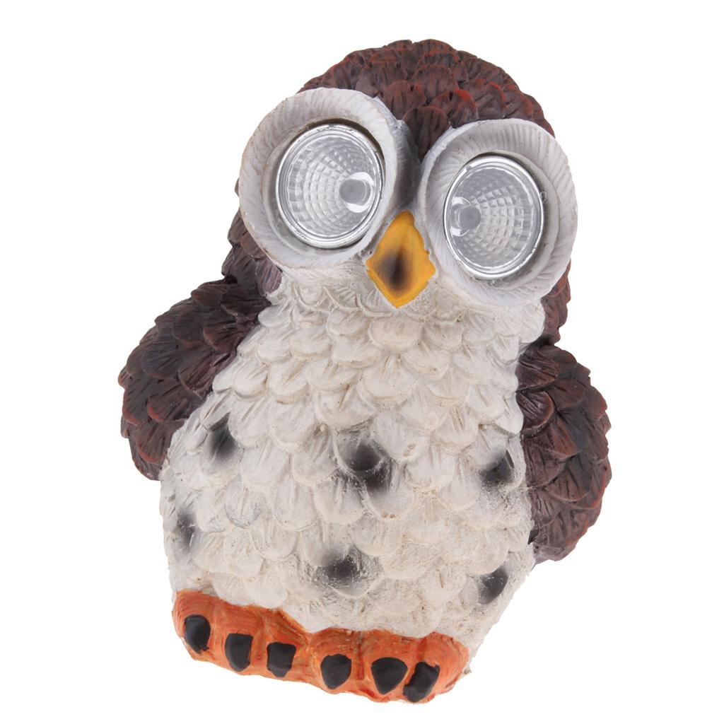 Garden Solar Lights Outdoor,Solar Lights - Resin OWL Decorative Lamp White