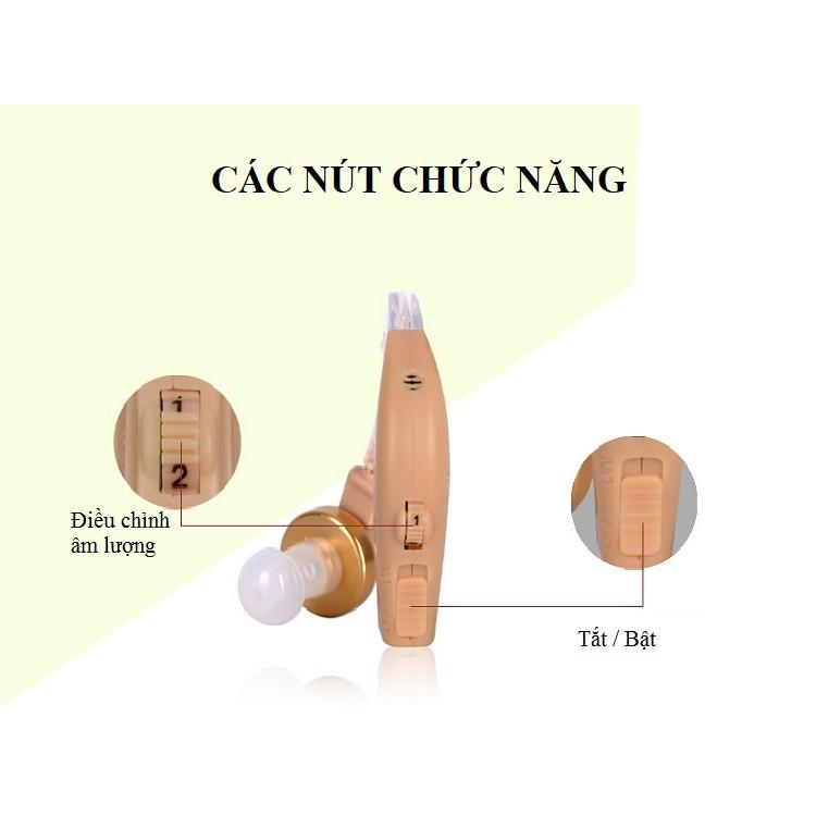 Tai Nghe Trợ Thính ️️, Máy Trợ Thính Có Pin Sạc Nhỏ Gọn - Trợ Thính GM-100 Dành Cho Người Già Và Trung Niên