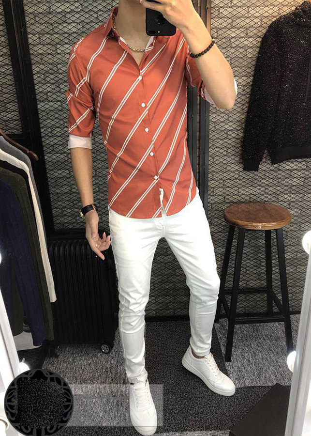 Quần Bò Nam Trắng Dáng Ôm JEANTRANG02