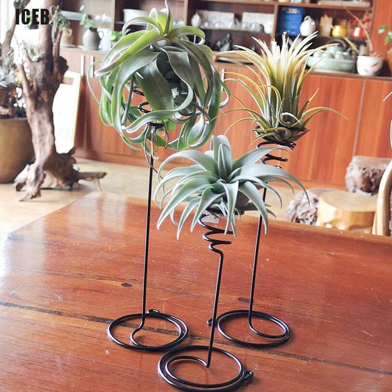 Set 3 Giá Đỡ Chậu Hoa Bằng Kim Loại Hình Quả Dứa Dùng Trang Trí Ban Công