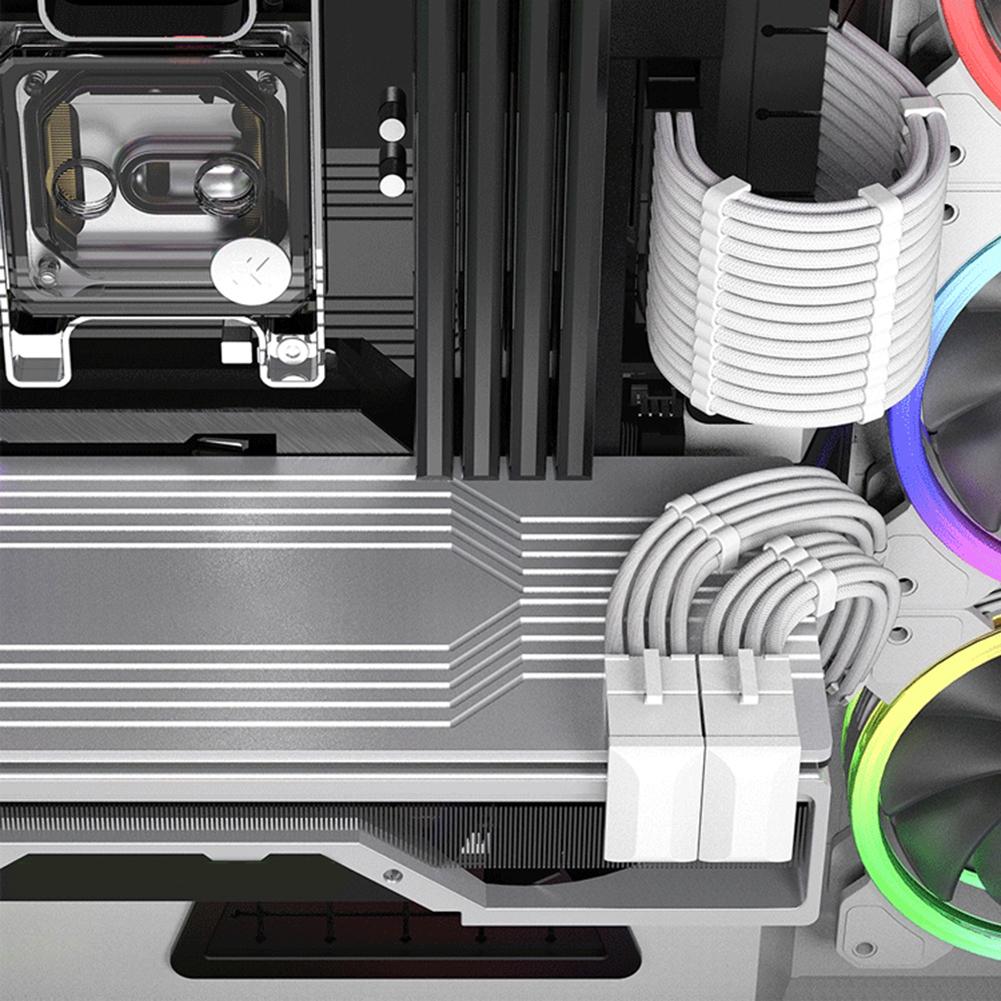 ATX GPU VGA PCIe 8 Pin 6Pin U đến Đầu Nối Góc 180 Độ Bộ Chuyển Đổi Nguồn Điện Ban cho Máy Tính Để Bàn Card đồ họa GPU Adapter