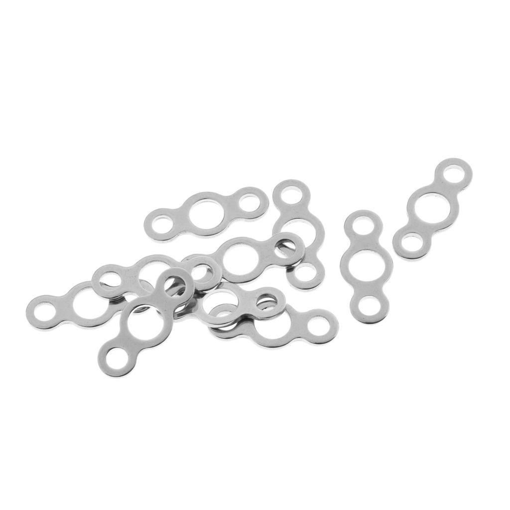 10pcs Stainless Steel Solid Ring Assist Hooks Butterfly Jigging Lure Rings