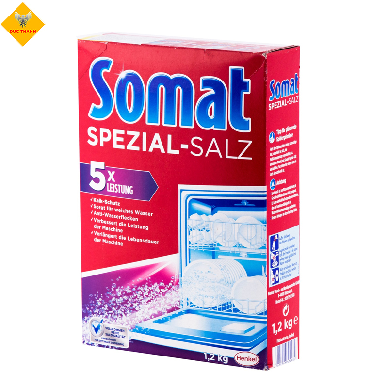 Muối rửa Bát - Ly Somat 1.2kg - Đức + Tặng que thử nước cứng