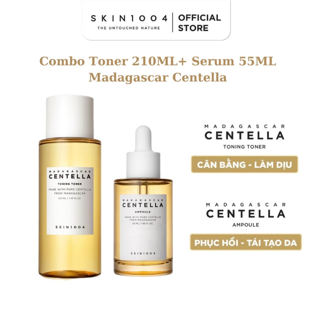 Combo Skin1004 1 Nước hoa hồng Madagascar Centella Toning Toner 210ml và Skin1004 Tinh chất Madagascar Centella Ampoule 55ml