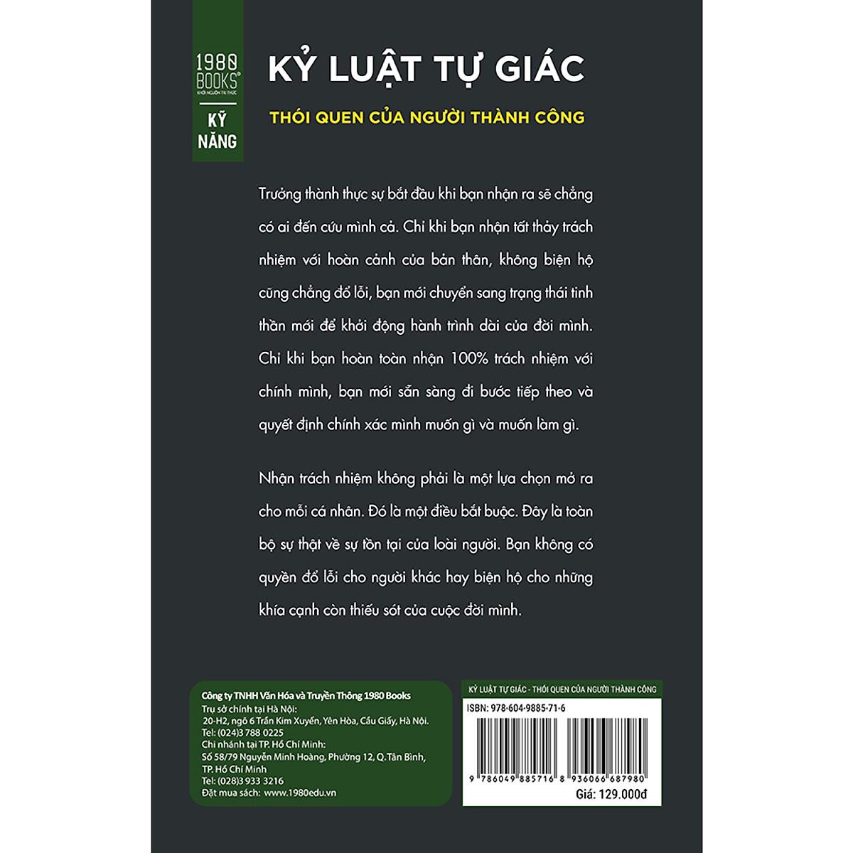 Kỷ Luật Tự Giác Thói Quen Của Người Thành Công - Bản Quyền