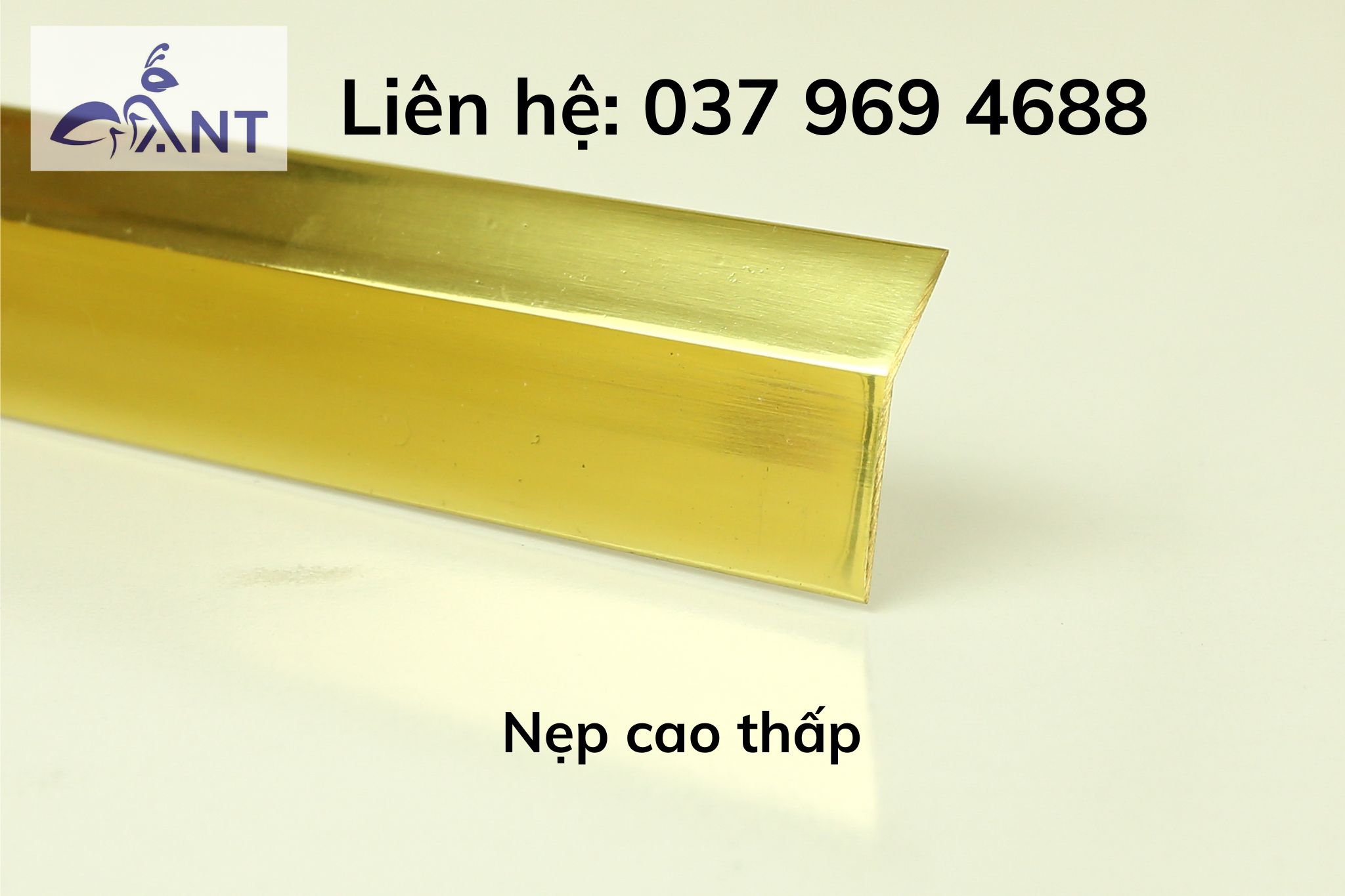 Nẹp đồng cao thấp, dùng dể trang trí nhà cửa, 1 thanh 4m, giá tính theo m