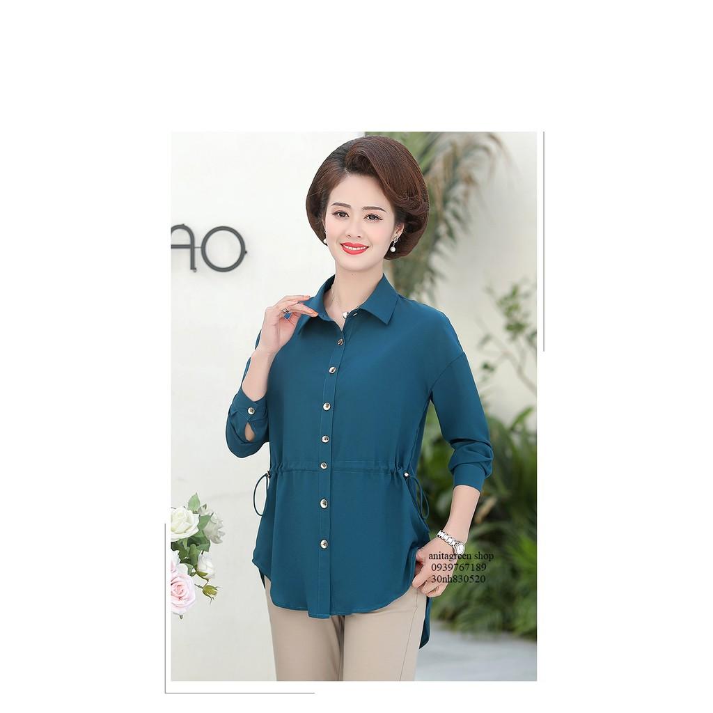 nh830520-SƠ MI NỮ TRUNG NIÊN RÚT EO