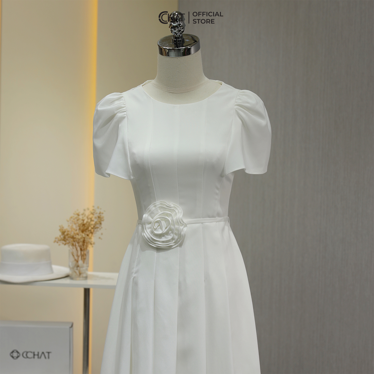 Đầm Nữ Kiểu Bổ Chiết Bung Xòe Chất Thô Phong Cách Thanh Lịch 13VNT2014XT
