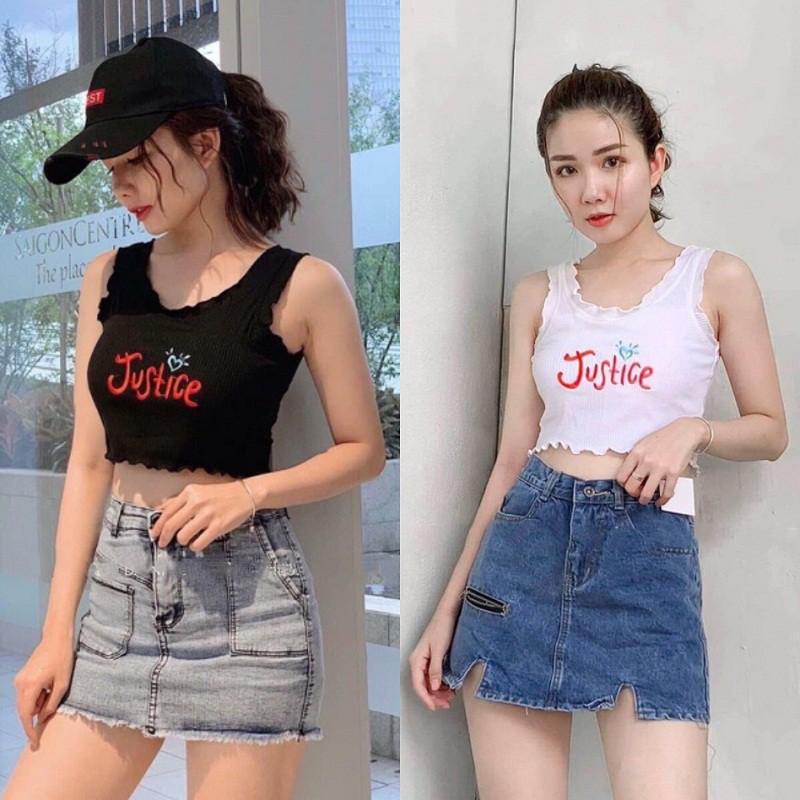 Áo Croptop Ba Lỗ Justice Siêu Yêu LH55