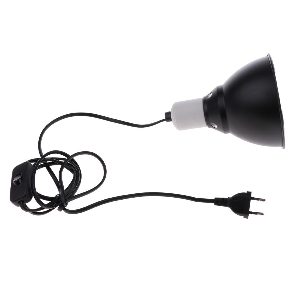 E27 Light Dome Reflector Reptile Bulb Holder Tortoise Lamp Holder EU Plug