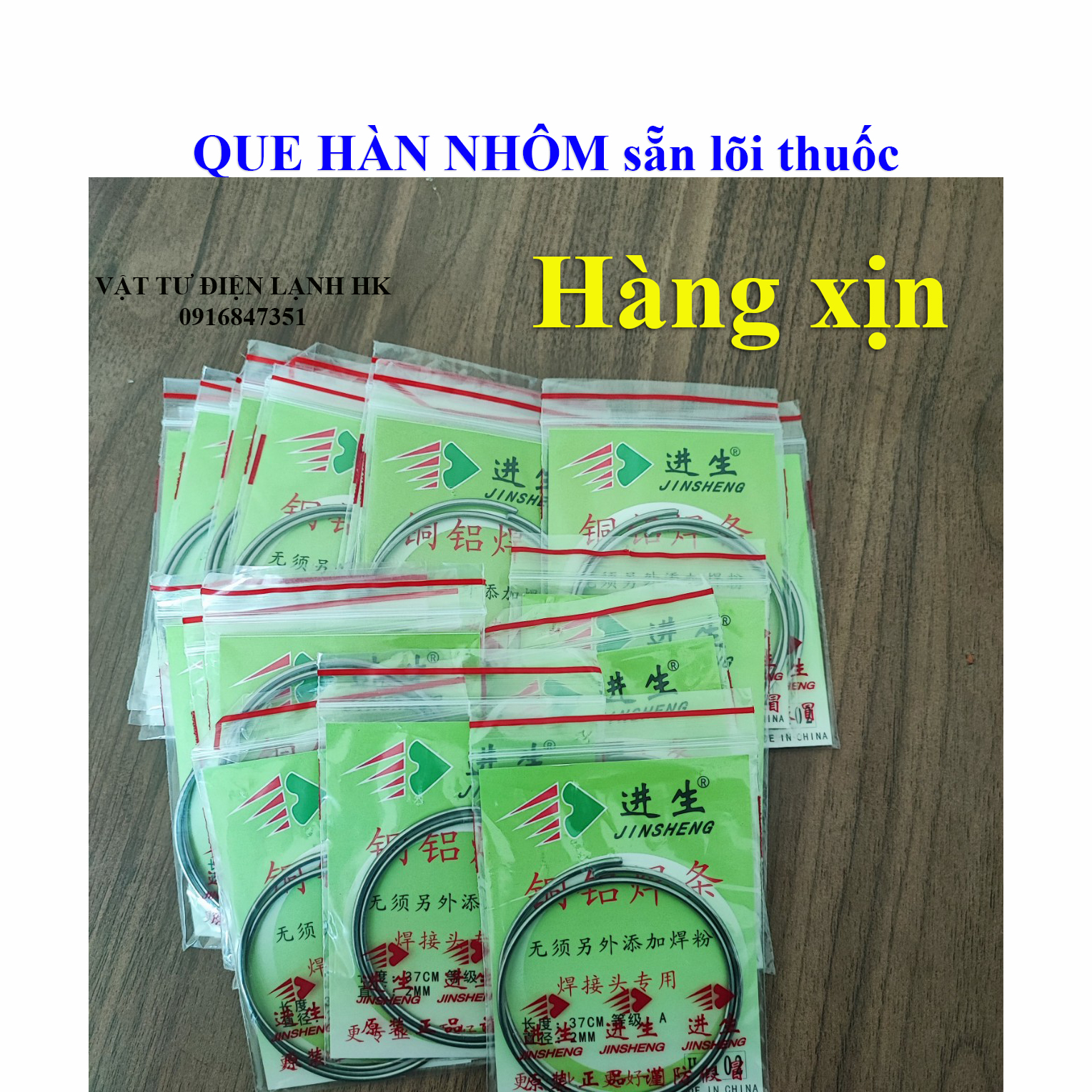 Que hàn nhôm lõi thuốc nhẹ lửa