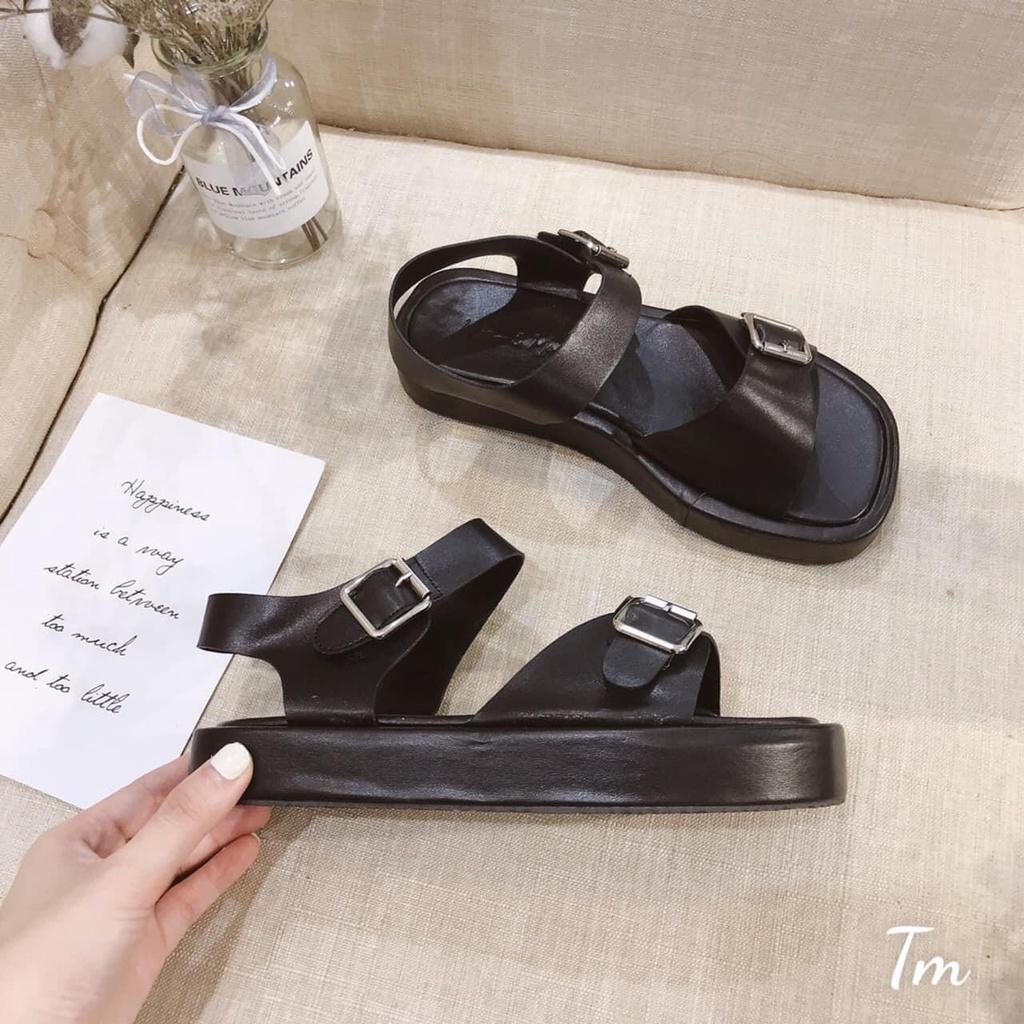 Sandal xuồng học sinh quai ngang đai, dép đế xuồng ,giày nữ bánh mì ULZZANG, kiểu dáng hàn quốc