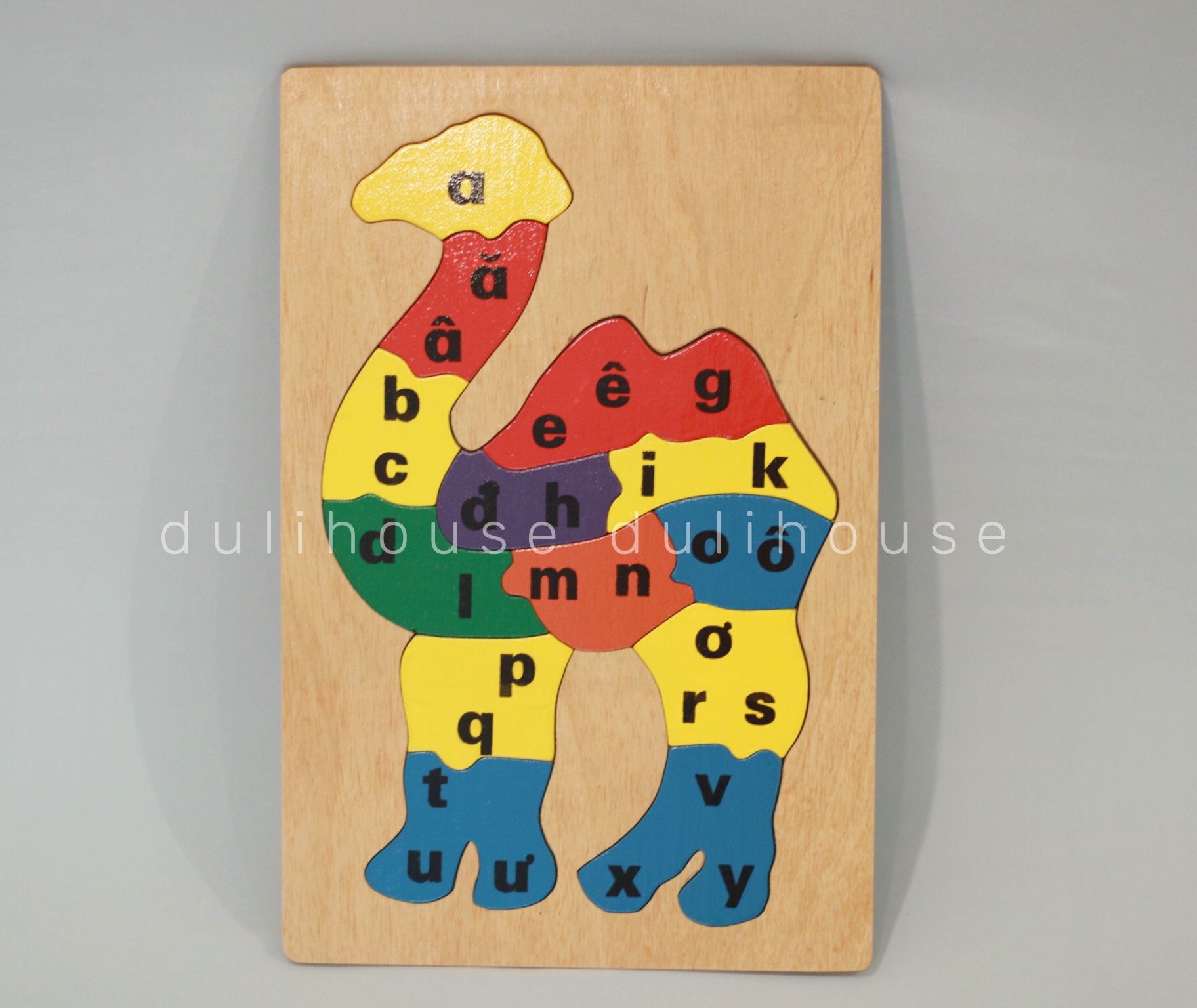 Đồ chơi gỗ cao cấp Tranh ghép bảng chữ cái Tiếng Việt hình động vật, giúp bé nhận biết bảng chữ cái, tăng khả năng ghi nhớ - Sản xuất tại Việt Nam