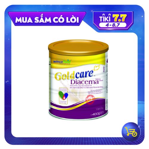 Sữa bột Wincofood Goldcare Diacerna 400g: dinh dưỡng đặc biệt dành cho người đái tháo đường và tiền đái tháo đường giúp ổn định đường huyết.