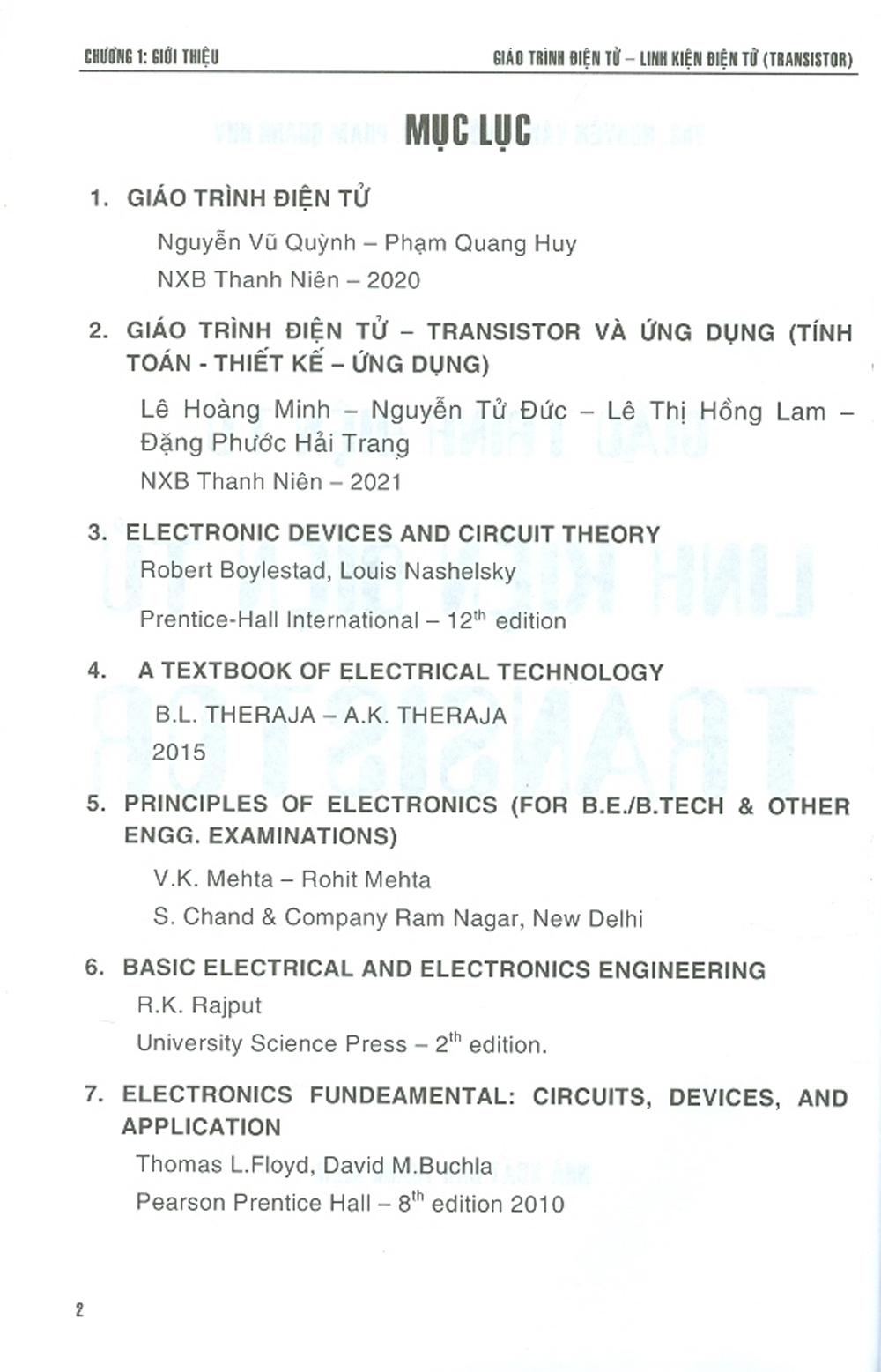 Giáo Trình Điện Tử - Linh Kiện Điện Tử Transistor