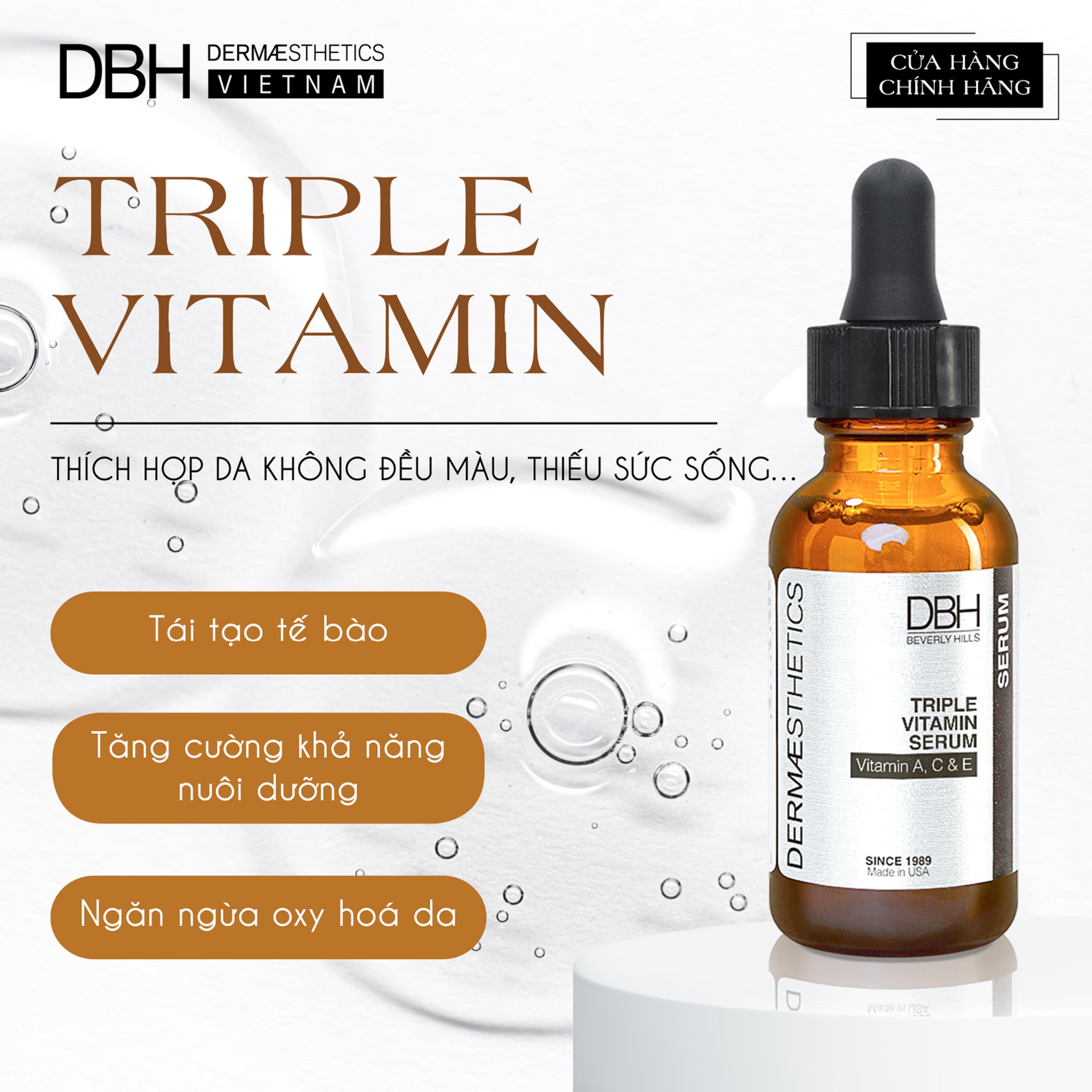 Tinh chất dưỡng ẩm da TRIPLE VITAMIN A&E 29.57 DBH
