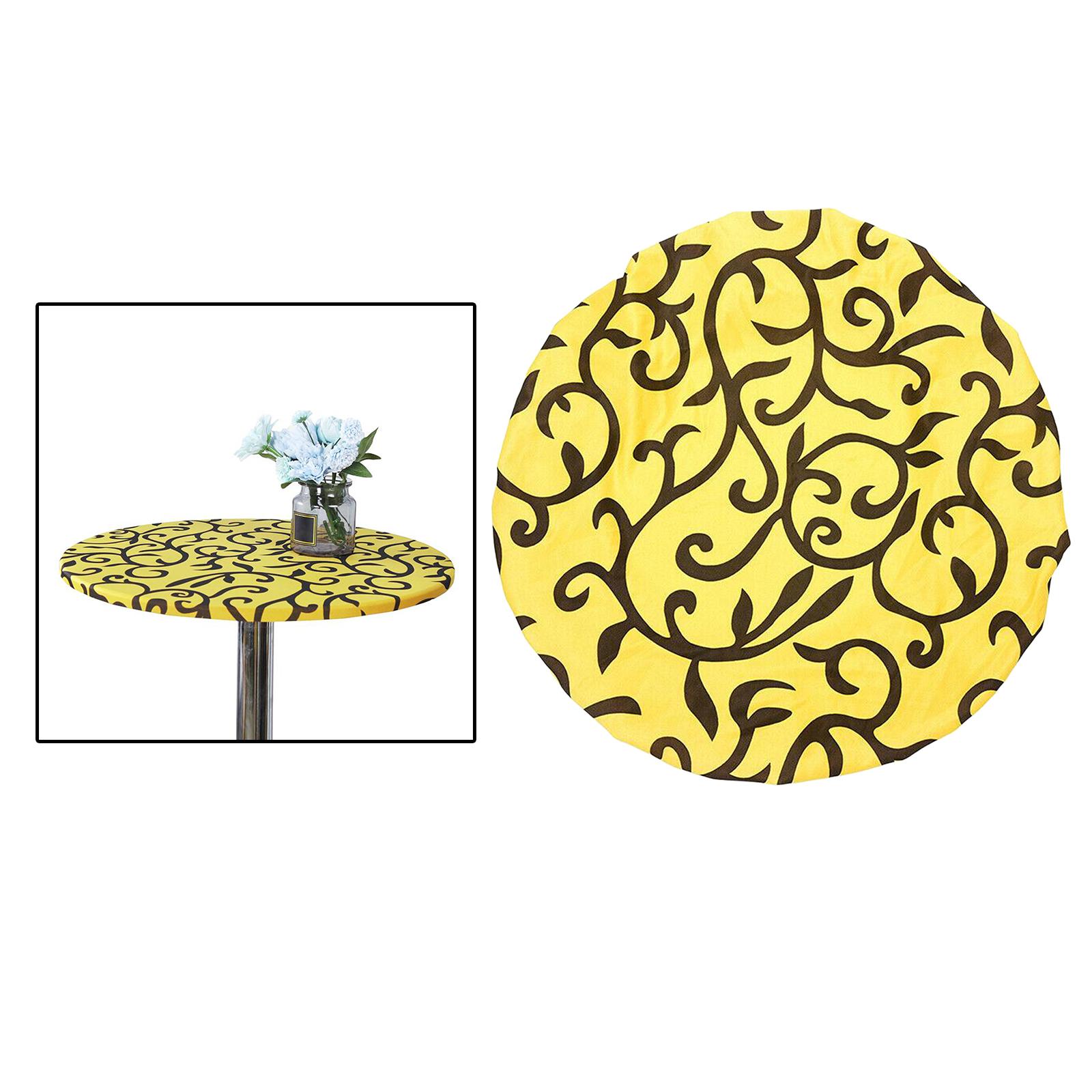 Indoor Outdoor Patio Round Fitted Tablecloth,Elastic Edge Waterproof Cover Red