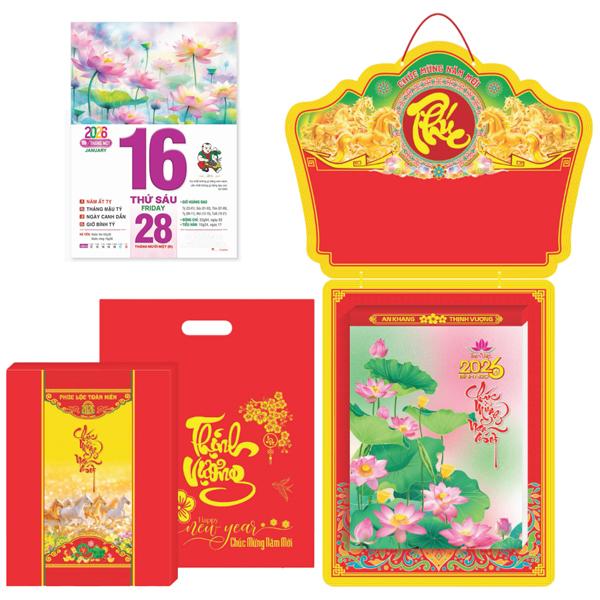 Lịch Bloc Siêu Đại - Sen Việt - Bảng Treo Metalize - 20 x 30 cm - TĐ23
