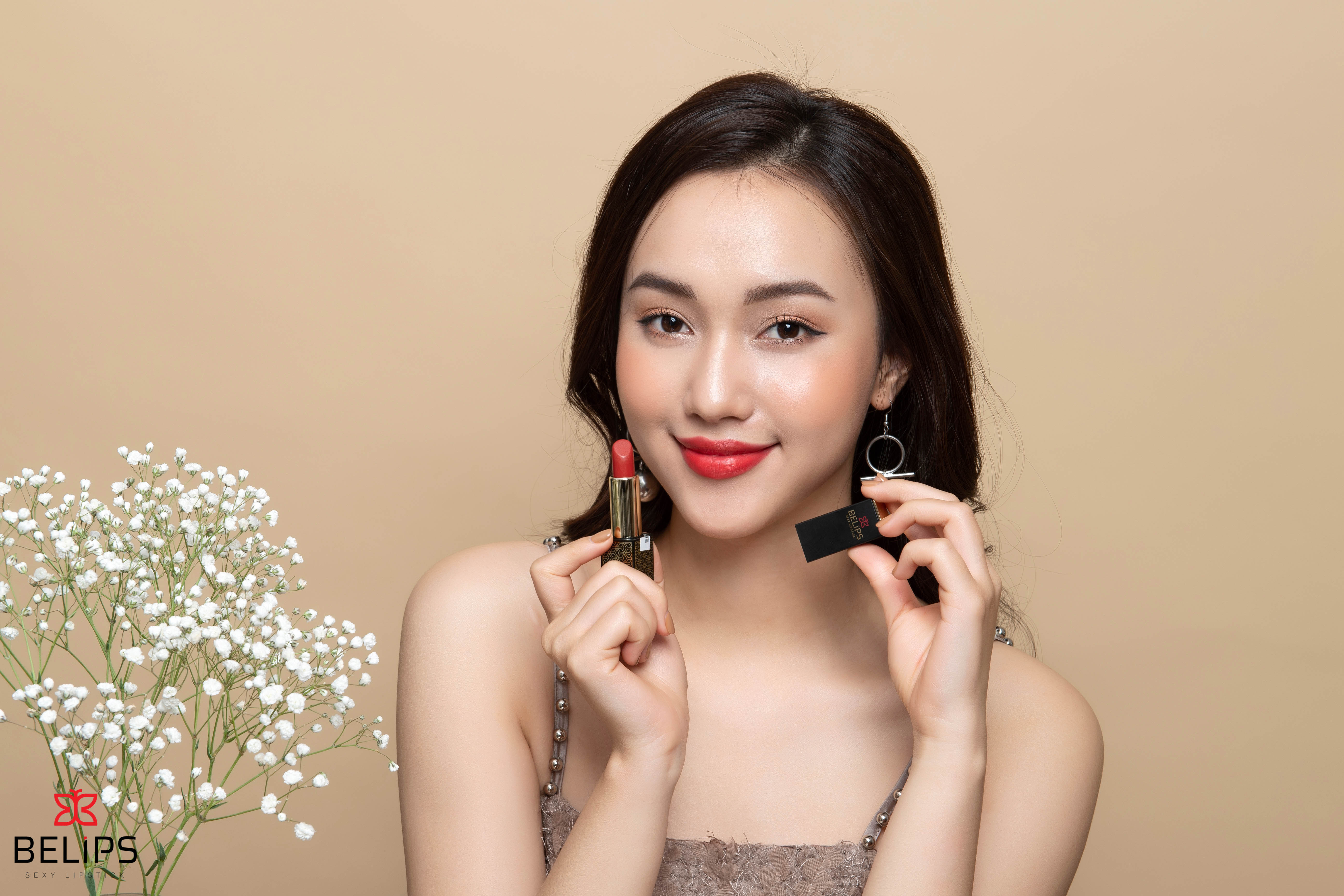 Son Môi Belips Sexy Lipstick Son môi quyến rũ lên màu tự nhiên