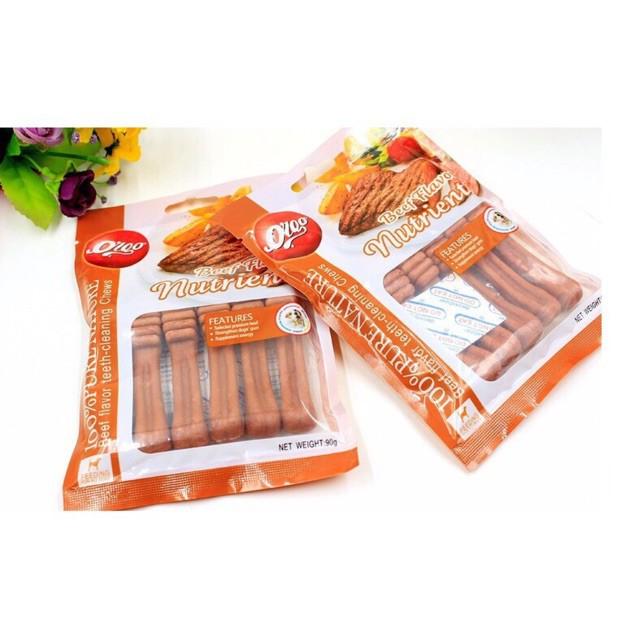 Xương bàn chải gặm sạch răng cho chó vị bò