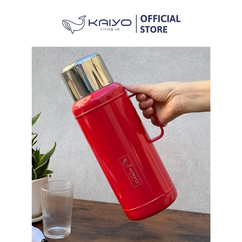 Phích giữ nhiệt hai lớp Kaiyo, chất liệu inox 304, dung tích 2,2 lít, màu đỏ cherry [KSV22RED]