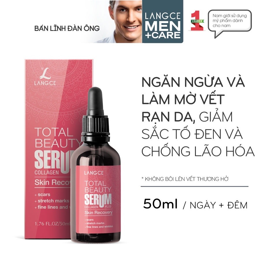 TINH CHẤT LÀM ĐẸP COLLAGEN+ PHỤC HỒI CHỐNG RẠNG DA 50ml LANGCE dành cho Nam