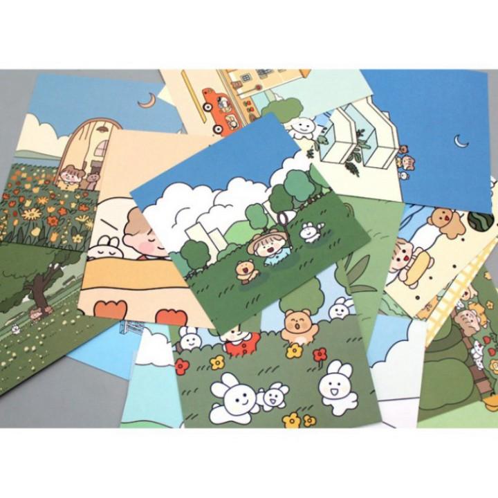 BỘ ẢNH POSTCARD nhiều hình, ảnh giấy trang trí dán tường decor nhà cửa