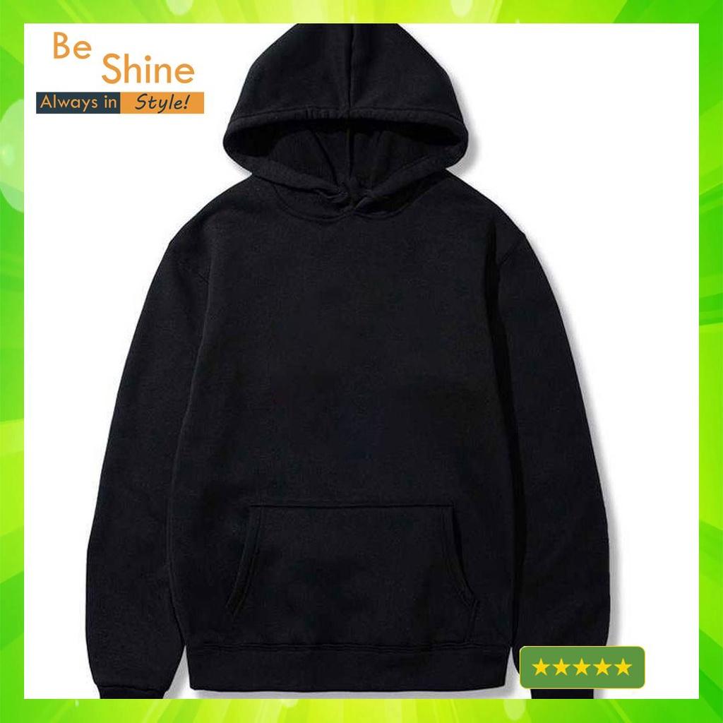 Áo Hoodie Trơn Nỉ Bông Unisex Form Rộng - Ảo Nỉ Dài Tay Cao Cấp Basic Thời Trang Nam Nữ - Beshine Store