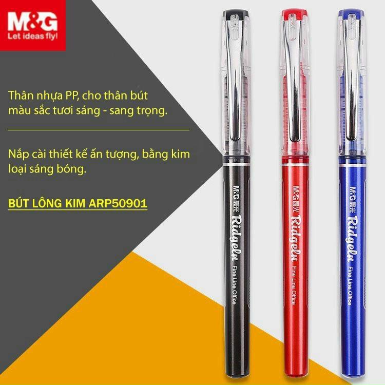 Bút viết tay trái - Bút lông kim / Bút Gel siêu nhanh khô M&G ARP50901 0.5mm