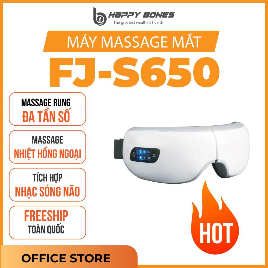 Máy massage mắt giảm đau nhức cải thiện thị lực Happy Bones FJ-S650