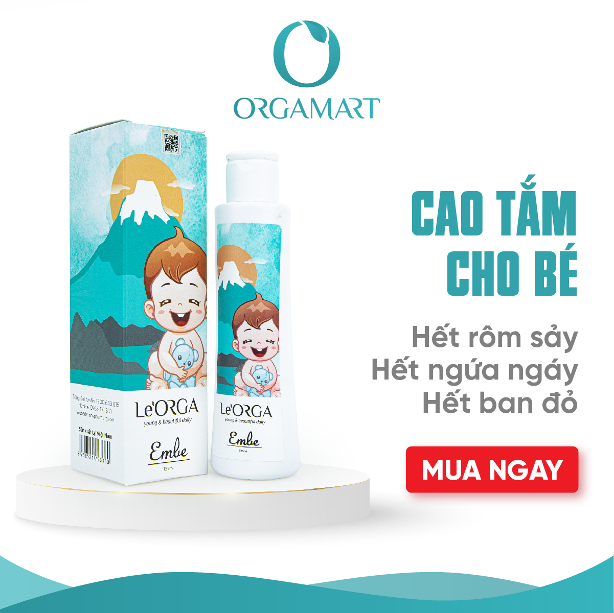 Cao tắm thảo dược Le'Orga Embe (135ml)