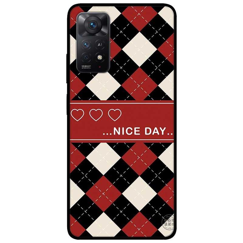 Ốp lưng dành cho Xiaomi Redmi Note 11 Pro mẫu Nai Day Đỏ Đen