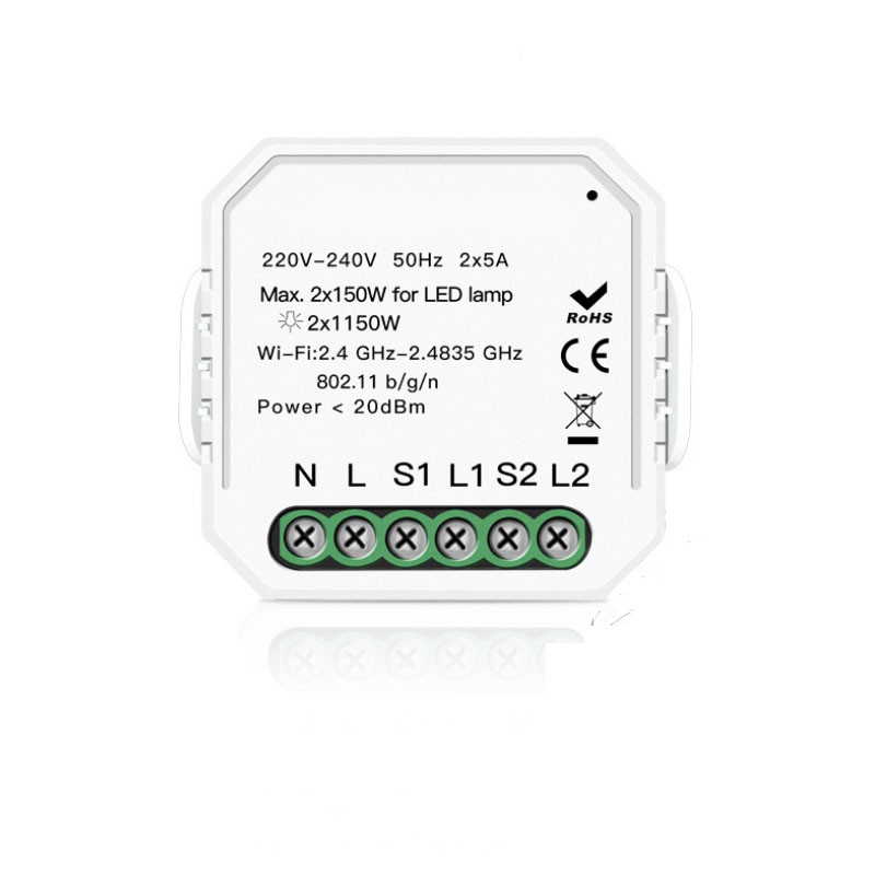 Công Tắc Module Wifi 2 Cổng Hỗ Trợ Công Tắc Tay SHP-SA2