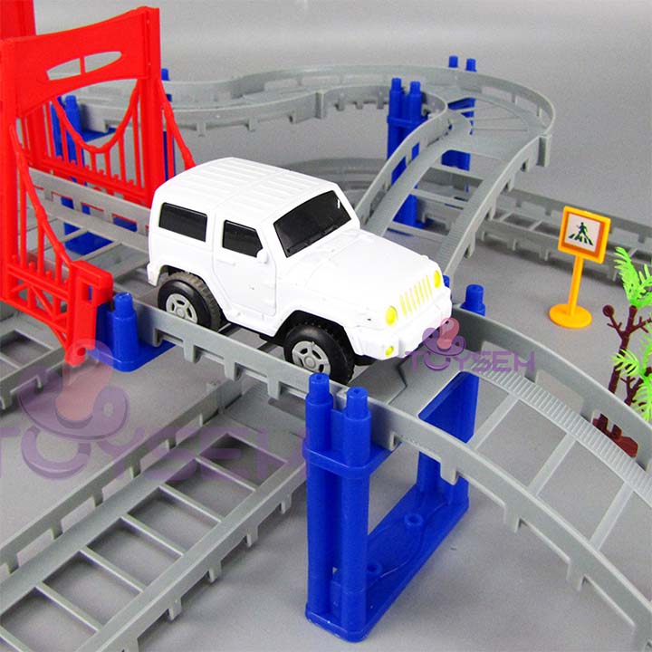 Bộ đồ chơi lắp ráp đường ray xe đua tàu lượn nhiều chi tiết - Đồ chơi mô hình lắp ghép phát triển trí tuệ cho các trẻ - Quà tặng sinh nhật cho bé trai bé gái cute