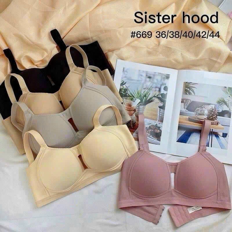 Áo lót nữ mút mỏng trơn big size Sister Hood 669 – Không gọng, cài sau 3 móc