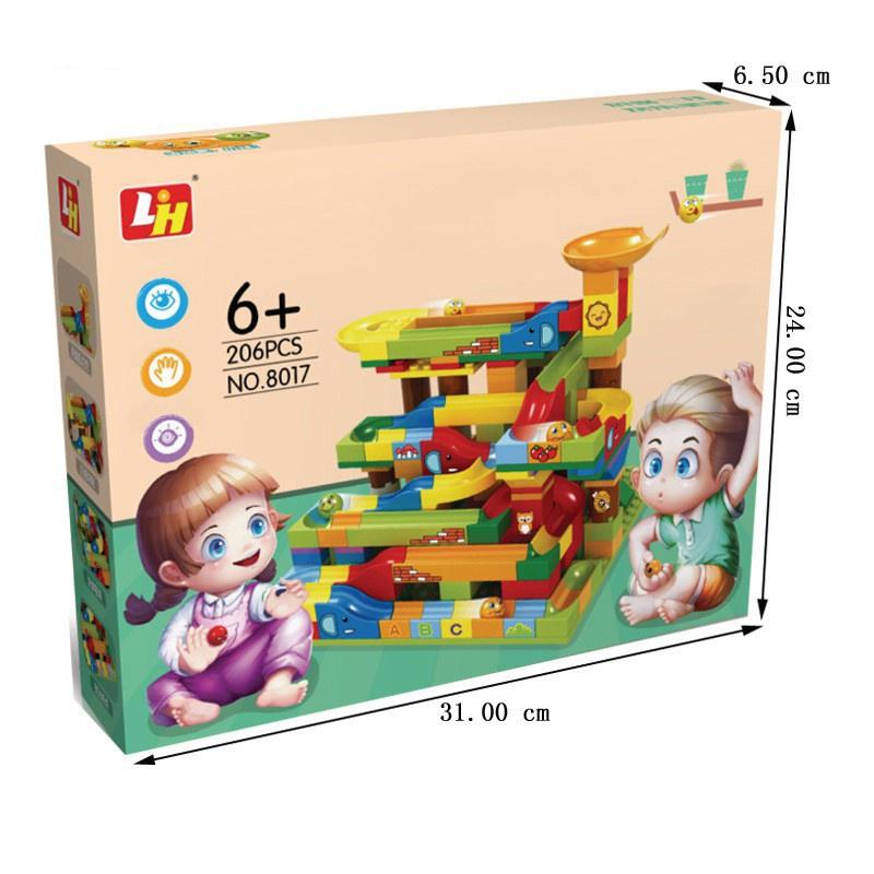 Bộ Đồ Chơi Lắp Ghép Xếp Hình Cầu Trượt Gồm 206 Chi Tiết Lego Phát Triển Trí Não