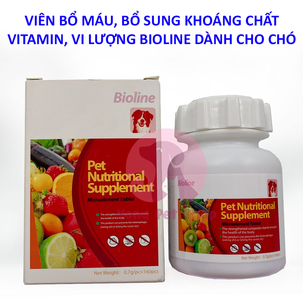 Viên Bổ Máu Bổ Sung Khoáng Chất Vitamin Vi Lượng BIOLINE Dành Cho Chó