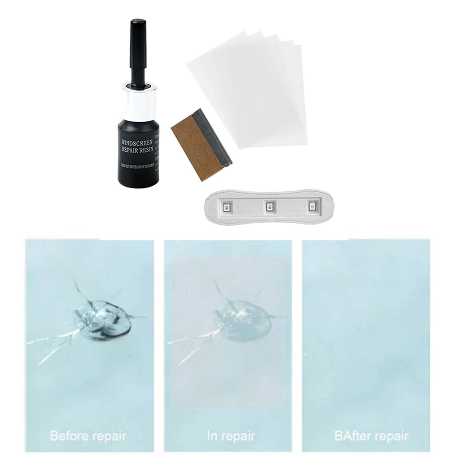 Windshield Crack Repair , Automotive Glass Repair Fluid Glue, Quick Fix Vehicle Glass DIY Windscreen Tool for Fixing Chips Cracks