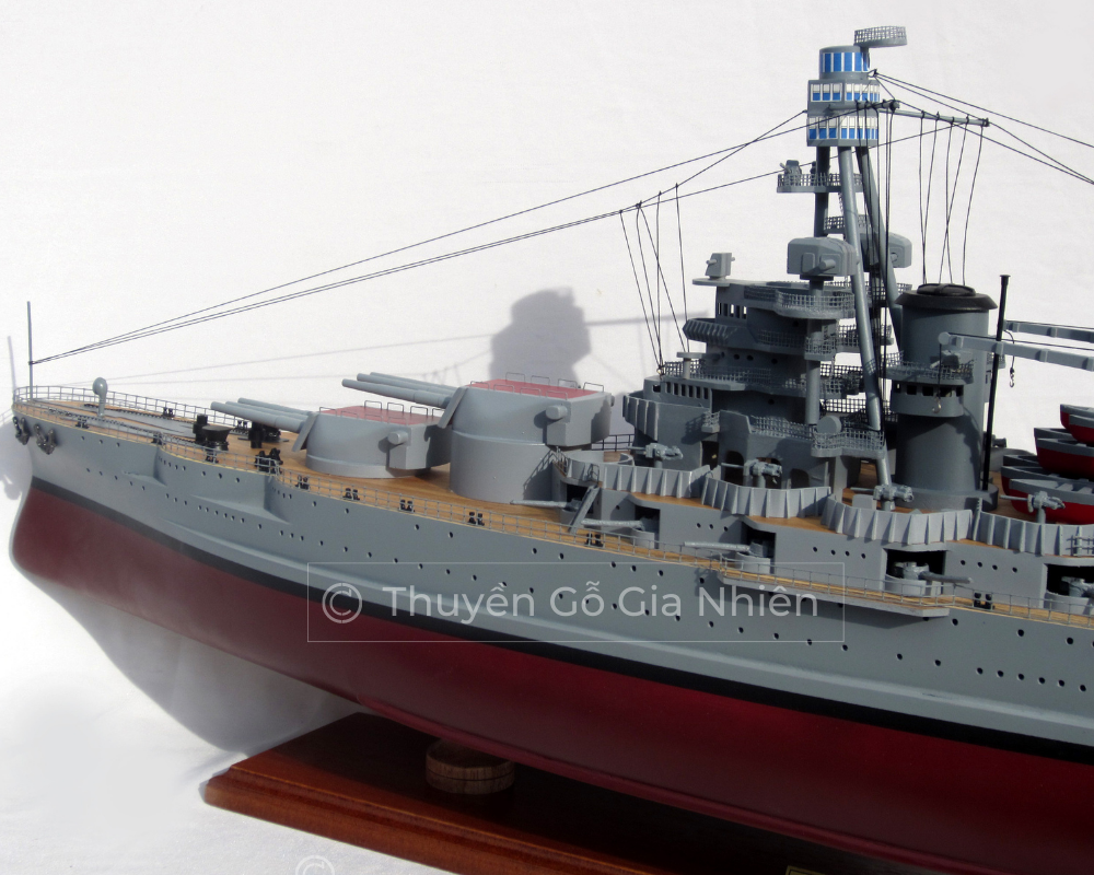 Mô Hình Thuyền Gỗ Phong Thủy Dạng Thuyền Chiến USS ARIZONA Chính Hãng Hàng Xuất Khẩu Chất Lượng Cao