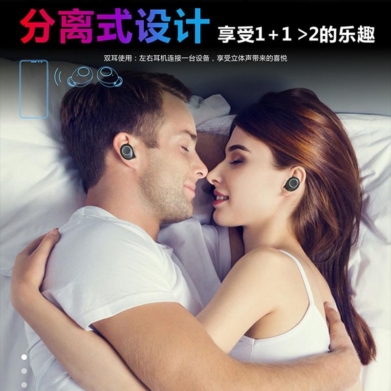 Vận chuyển nhanh Tai nghe Bluetooth không dây mới Chống nước Màn hình kỹ thuật số Khử tiếng ồn Tai nghe nhét trong tai âm thanh nổi Thiết kế riêng biệt Tuổi thọ pin cực dài