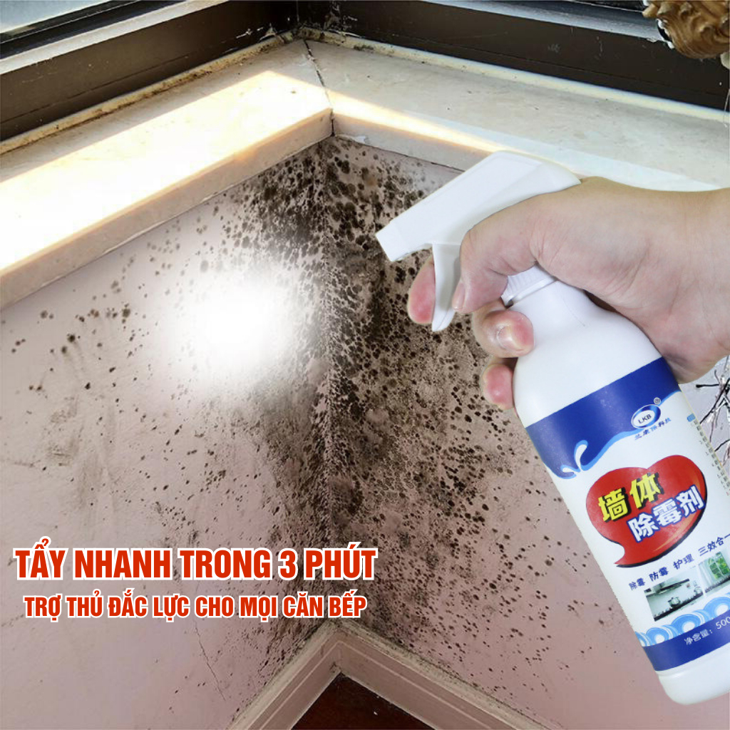 Chai Xịt Tẩy Nấm Mốc Nhà Cửa 500Ml Làm Sạch Siêu Nhanh