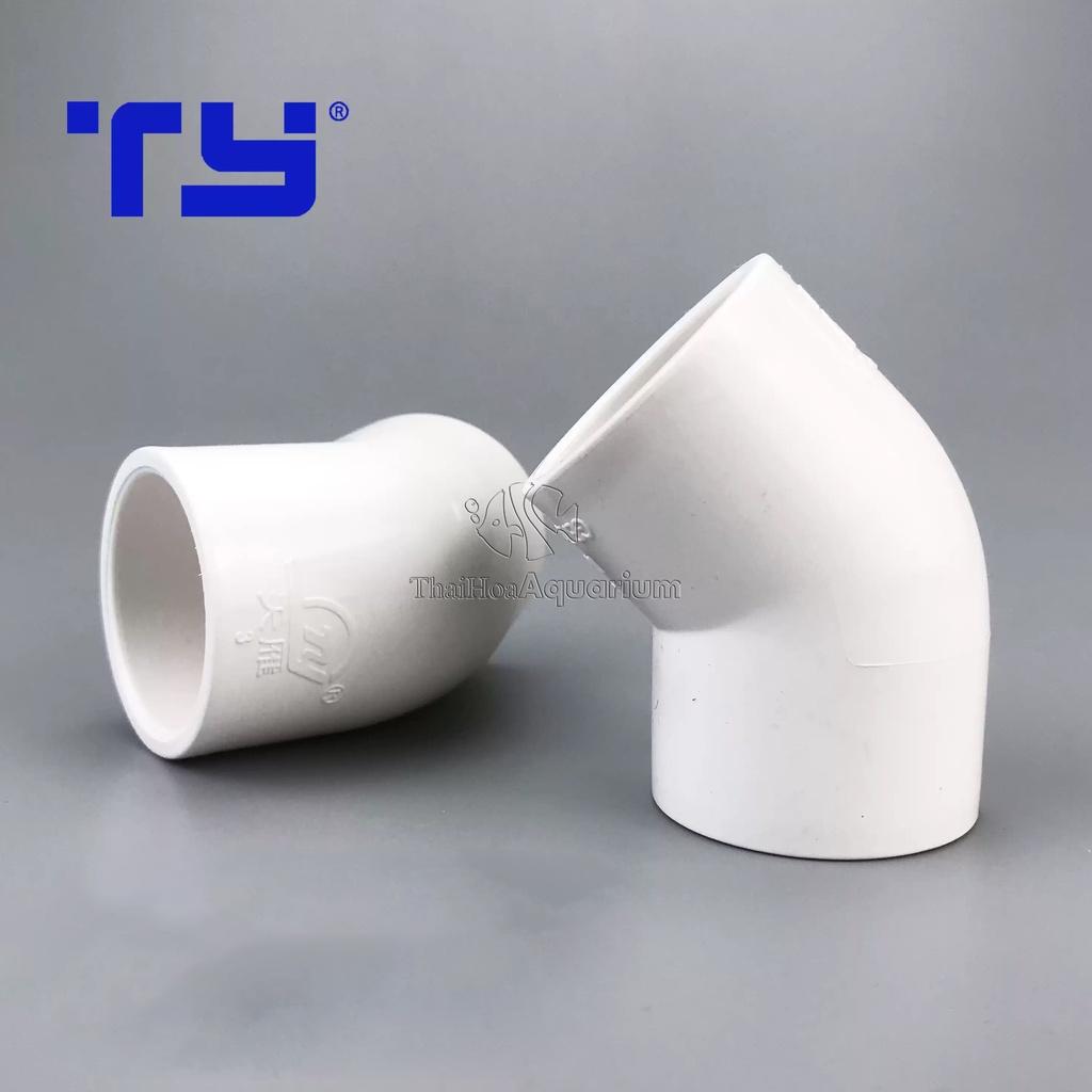 Chếch nhựa PVC 45 độ nhãn hiệu TY dùng cho bể cá cảnh
