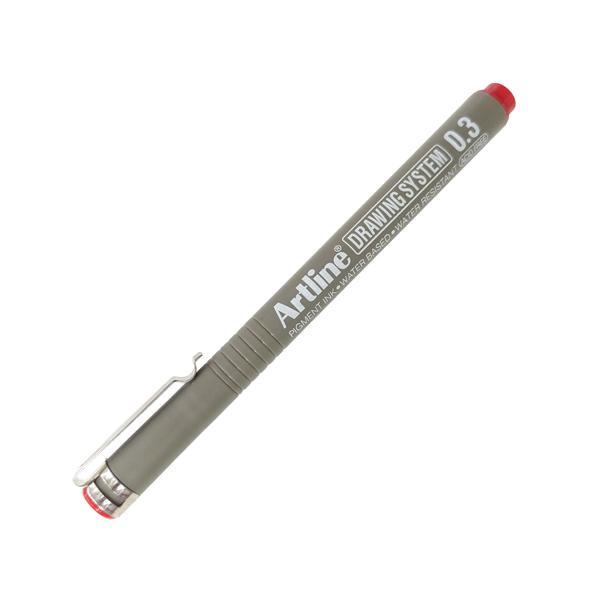 Bút Vẽ Kỹ Thuật 0.3 mm - Artline EK-233-RD - Màu Đỏ